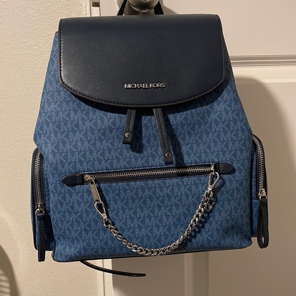 Michael Kors blue backpack - Picture 1 of 1